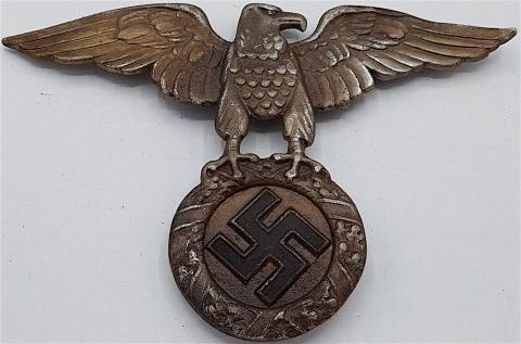 WW2 GERMAN NAZI EARLY III REICH EAGLE CAP METAL INSIGNIA NSDAP SWASTIKA