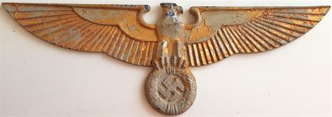WW2 GERMAN NAZI EXTREMELY RARE EARLY NSDAP HITLER REICH WALL METAL EAGLE