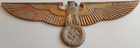 WW2 GERMAN NAZI EXTREMELY RARE EARLY NSDAP HITLER REICH WALL METAL EAGLE