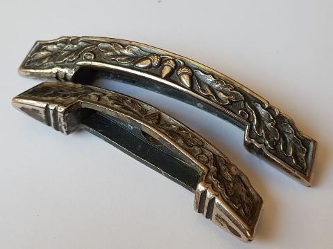 WW2 GERMAN NAZI EXTREMELY RARE TO FIND WAFFEN SS OR SA OR N.S.K.K NSKK HONOR DAGGER CROSSGUARD'S SET WITH NUT ALL ENGRAVED