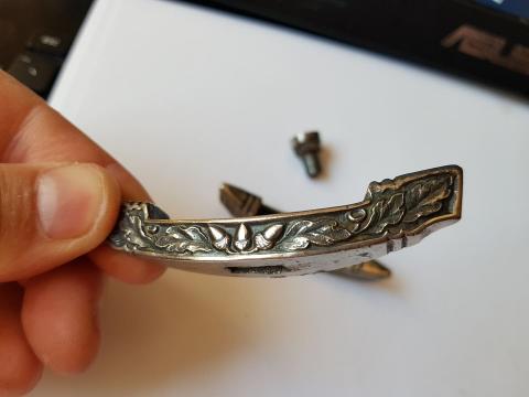 WW2 GERMAN NAZI EXTREMELY RARE TO FIND WAFFEN SS OR SA OR N.S.K.K NSKK HONOR DAGGER CROSSGUARD'S SET WITH NUT ALL ENGRAVED