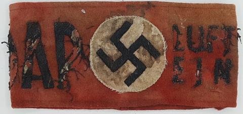 WW2 GERMAN NAZI NSDAP LUFTKRIEGS EINSATZ AIR WAR EMPLOYMENT ARMBAND TUNIC LUFTWAFFE UNIFORM