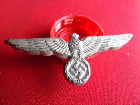 WW2 GERMAN NAZI HEER ARMY WEHRMACHT VISOR CAP EAGLE INSIGNIA NO PRONGS