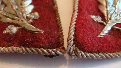 WW2 GERMAN NAZI HIGH RANK GENERAL NSDAP - SA ( PRE WAFFEN SS ) COLLAR TABS SET WITH OAKLEAF OFFICER TUNIC REMOVED UNIFORM