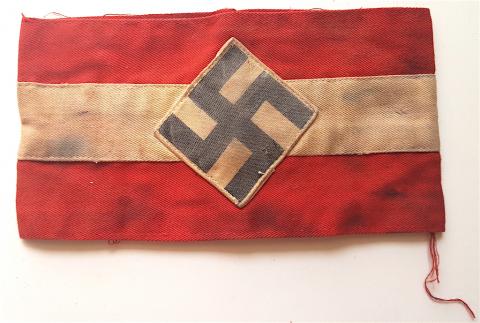 WW2 GERMAN NAZI HITLER YOUTH HJ ARMBAND HITLERJUGEND TUNIC REMOVED