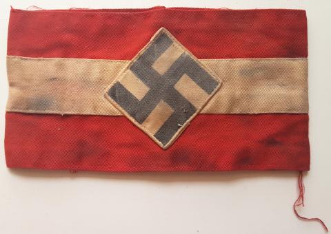 WW2 GERMAN NAZI HITLER YOUTH HJ ARMBAND HITLERJUGEND TUNIC REMOVED