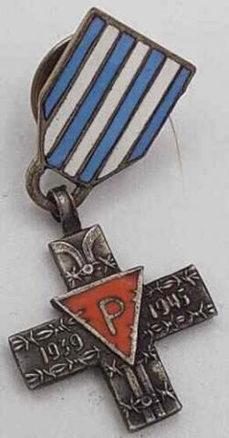WW2 GERMAN nazi HOLOCAUST CONCENTRATION CAMP AUSCHWITZ MEDAL + MINIATURE MEDAL + ID WITH PHOTO OF THE INMATE SURVIVOR SHOAH JEW