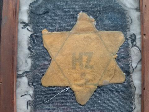 WW2 GERMAN NAZI HZ STAR OF DAVID HOLOCAUST JEWISH JEW GHETTO ORIGINAL WORN
