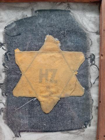 WW2 GERMAN NAZI HZ STAR OF DAVID HOLOCAUST JEWISH JEW GHETTO ORIGINAL WORN