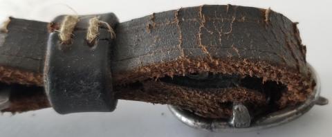 WW2 GERMAN NAZI LEATHER HANGER LOOP FOR WAFFEN SS - NSKK DAGGER MARKED - EICKHORN - SOLINGEN - BOKER HIMMLER ROHM HONOR CHAINED