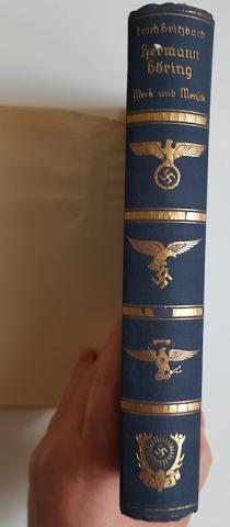 WW2 GERMAN NAZI LUFTWAFFE Reichsmarschall HERMANN GORING HARDCOVER BOOK 1940 " Werk und Mensch " WITH RARE DUSTCOVER