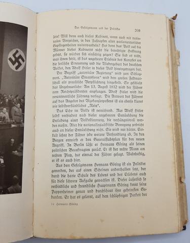 WW2 GERMAN NAZI LUFTWAFFE Reichsmarschall HERMANN GORING HARDCOVER BOOK 1940 " Werk und Mensch " goring DUSTCOVER