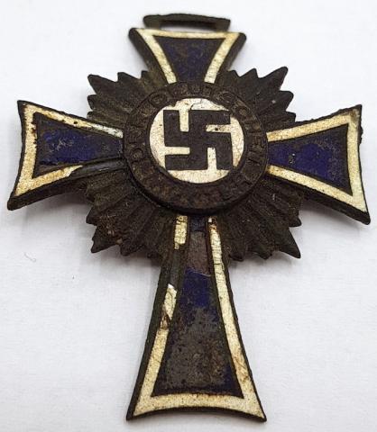 WW2 GERMAN NAZI MOTHER CROSS MEDAL AWARD RELIC FOUND IN BRONZE
