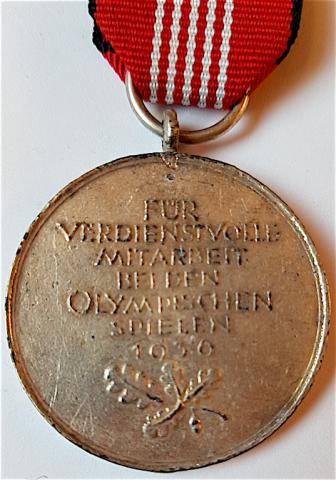 WW2 GERMAN NAZI NICE 1936 BERLIN OLYMPIC GAMES MEDAL AWARD WITH THE THIRD REICH EAGLE