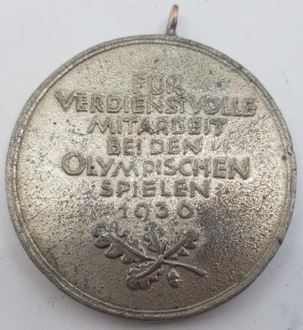 WW2 GERMAN NAZI 1936 BERLIN OLYMPIC MEDAL AWARD REICH EAGLE SWASTIKA hitler
