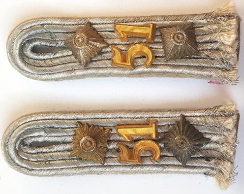 WW2 GERMAN NAZI NICE 51TH DIVISION HIGHLAND INFANTRY OFFICER SHOULDER BOARDS SET WEHRMACHT WH TUNIC REMOVED
