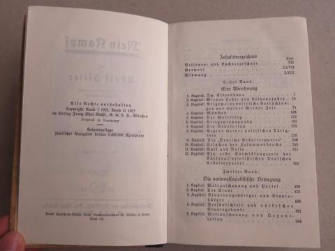 WW2 GERMAN NAZI NICE ADOLF HITLER MEIN KAMPF, WEDDING EDITION, DEDICATED, WITH DUST COVER NSDAP