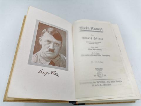 WW2 GERMAN NAZI ADOLF HITLER NSDAP MEIN KAMPF BOOK WEEDING EDITION SIGNED autograph