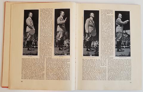 WW2 GERMAN NAZI NICE ADOLF HITLER THID REICH LEADER ORIGINAL PHOTOS CIGARETTE BOOK NSDAP COMPLETE WITH ORIGINAL DUSTCOVER (RARE) AND GREAT SHAPE