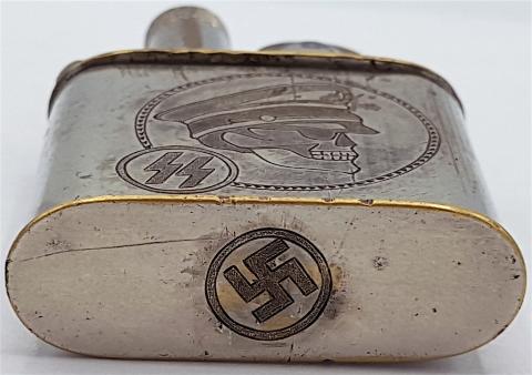 WW2 GERMAN NAZI NICE AND UNIQUE WAFFEN SS TOTENKOPF WORKING LIGHTER WITH SS RUNES, SWASTIKA, DIVISION LOGO ENGRAVES