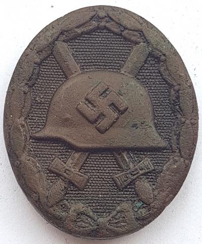 WW2 GERMAN NAZI NICE black bronze WOUND BADGE MEDAL AWARD WEHRMACHT OR WAFFEN SS