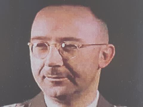 WW2 GERMAN NAZI NICE FRAME WITH HEINRICH HIMMLER ORIGINAL SIGNATURE AUTOGRAPH AND A COLOURED PHOTO OF HIMMER