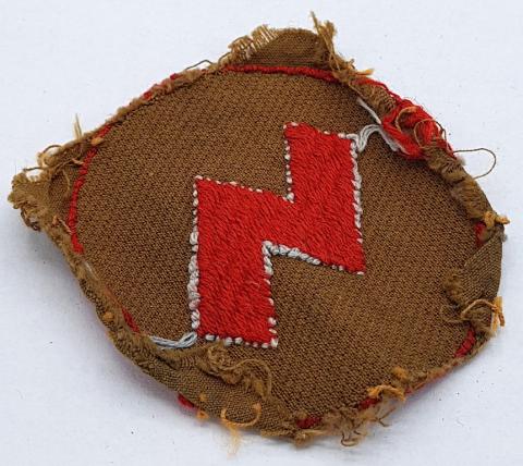 WW2 GERMAN NAZI NICE JACKET REMOVED HITLER YOUTH SLEEVE BADGE PATCH HITLERJUGEND