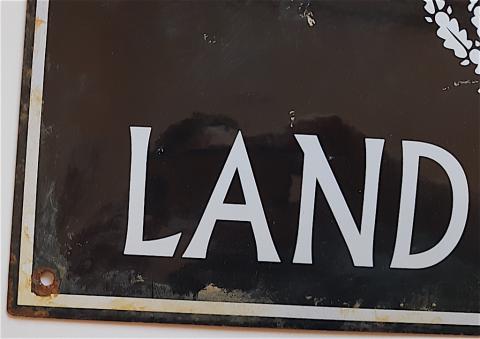 WW2 GERMAN NAZI NICE POLICE FORCE ( Ordnungspolizei ) LANDWACHT PANEL SIGN - WAFFEN SS GESTAPO POLIZEI