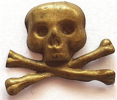 WW2 GERMAN NAZI NICE SET OF 2 WAFFEN SS EARLY PANZER CAP SKULLS TOTENKOPF