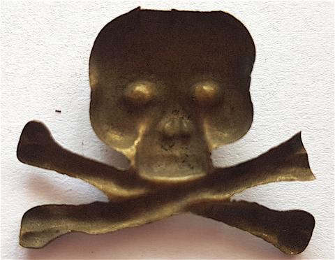 WW2 GERMAN NAZI NICE SET OF 2 WAFFEN SS EARLY PANZER CAP SKULLS TOTENKOPF
