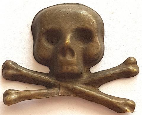 WW2 GERMAN NAZI NICE SET OF 2 WAFFEN SS EARLY PANZER CAP SKULLS TOTENKOPF