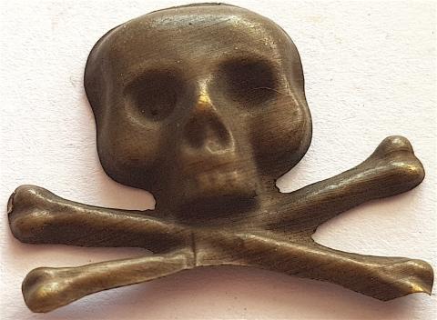 WW2 GERMAN NAZI NICE SET OF 2 WAFFEN SS EARLY PANZER CAP SKULLS TOTENKOPF