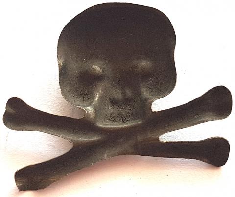 WW2 GERMAN NAZI NICE SET OF 2 WAFFEN SS EARLY PANZER CAP SKULLS TOTENKOPF