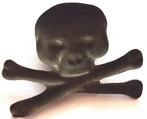 WW2 GERMAN NAZI NICE SET OF 2 WAFFEN SS EARLY PANZER CAP SKULLS TOTENKOPF