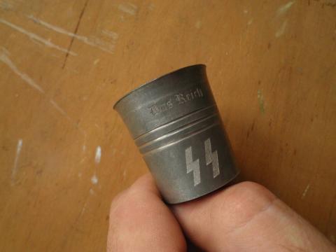 WW2 GERMAN NAZI SILVERWARE CUPS WAFFEN SS DAS REICH PANZER GRENADIER DIVISION