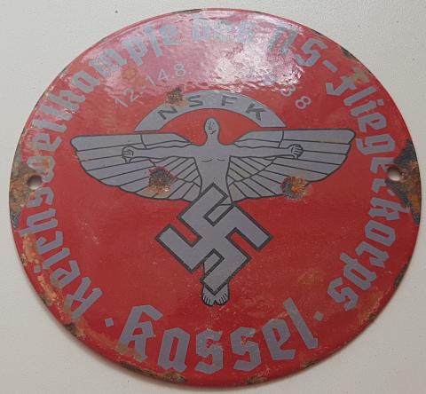 WW2 GERMAN NAZI NICE THIRD REICH N.S.F.K NSFK National Socialist Flyers Corps Nationalsozialistisches Fliegerkorps SPORT ORGANIZATION OF THE III REICH WALL SIGN