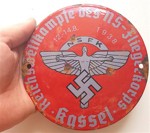 WW2 GERMAN NAZI NICE THIRD REICH N.S.F.K NSFK National Socialist Flyers Corps Nationalsozialistisches Fliegerkorps SPORT ORGANIZATION OF THE III REICH WALL SIGN