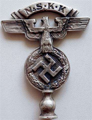 WW2 GERMAN NAZI NICE TOP POLE OF FLAG - PENNANT FROM NSKK N.S.K.K NATIONAL SOCIALIST MOTOR KORPS PRIVATE CLUB OF THE THIRD REICH