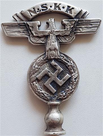 WW2 GERMAN NAZI NICE TOP POLE OF FLAG - PENNANT FROM NSKK N.S.K.K NATIONAL SOCIALIST MOTOR KORPS PRIVATE CLUB OF THE THIRD REICH