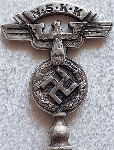 WW2 GERMAN NAZI NICE TOP POLE OF FLAG - PENNANT FROM NSKK N.S.K.K NATIONAL SOCIALIST MOTOR KORPS PRIVATE CLUB OF THE THIRD REICH