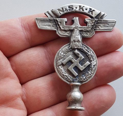 WW2 GERMAN NAZI NICE TOP POLE OF FLAG - PENNANT FROM NSKK N.S.K.K NATIONAL SOCIALIST MOTOR KORPS PRIVATE CLUB OF THE THIRD REICH