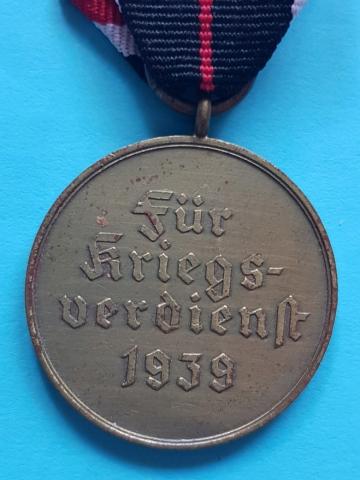 WW2 GERMAN NAZI NICE WAR MERIT MEDAL AWARD WEHRMACHT KRIEGSMARINE LUFTWAFFE WAFFEN SS KRIEGSVERDIENST