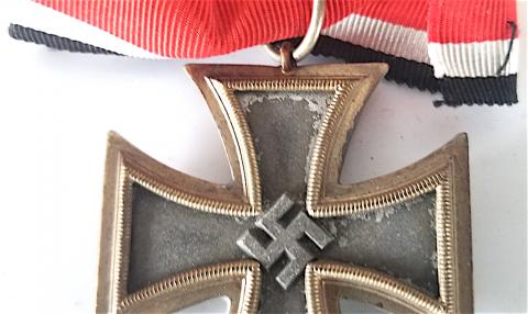 WW2 GERMAN NAZI NICE WEHRMACHT - WAFFEN SS IRON CROSS SECOND CLASS EK2 MEDAL AWARD WITH RIBBON