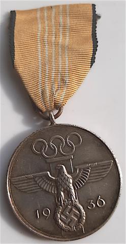 WW2 GERMAN NAZI NSDAP ADOLF HITLER BERLIN OLYMPICS 1936 MEDAL AWARD