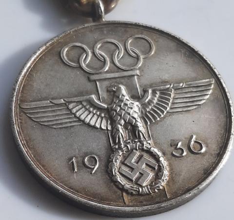 WW2 GERMAN NAZI NSDAP ADOLF HITLER BERLIN OLYMPICS 1936 MEDAL AWARD