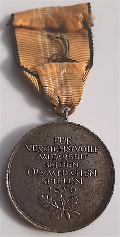 WW2 GERMAN NAZI NSDAP ADOLF HITLER BERLIN OLYMPICS 1936 MEDAL AWARD
