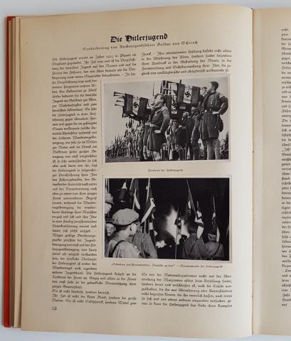 WW2 GERMAN NAZI NSDAP BLACK & WHITE EDITION OF  THE	NAZI PHOTO BOOK DEUTSCHLAND ERWACHT (GERMANY AWAKENED) - with the rare original dustcover - COMPLETE IN GREAT SHAPE CIGARETTE BOOK deutschland erwacht