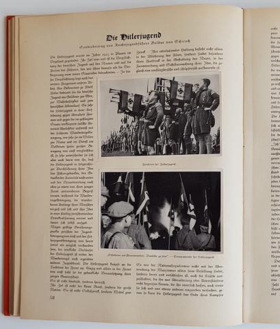 WW2 GERMAN NAZI NSDAP BLACK & WHITE EDITION OF  THE	NAZI PHOTO BOOK DEUTSCHLAND ERWACHT (GERMANY AWAKENED) COMPLETE IN GREAT SHAPE CIGARETTE BOOK deutschland erwacht