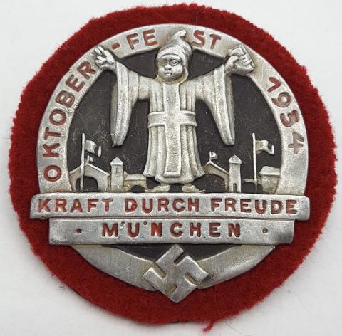 WW2 GERMAN NAZI NSDAP THIRD REICH 1934 OKTOBER FEST BADGE - MUNCHEN