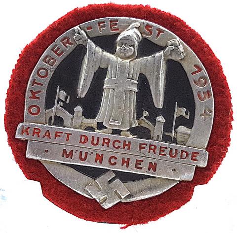 WW2 GERMAN NAZI NSDAP THIRD REICH 1934 OKTOBER FEST BADGE - MUNCHEN